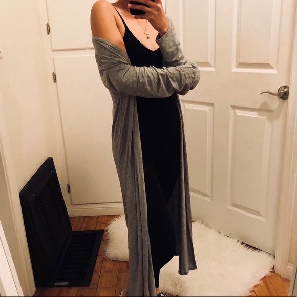 SOLD OUT Gray Maxi Cardigan - Picture 8 of 8